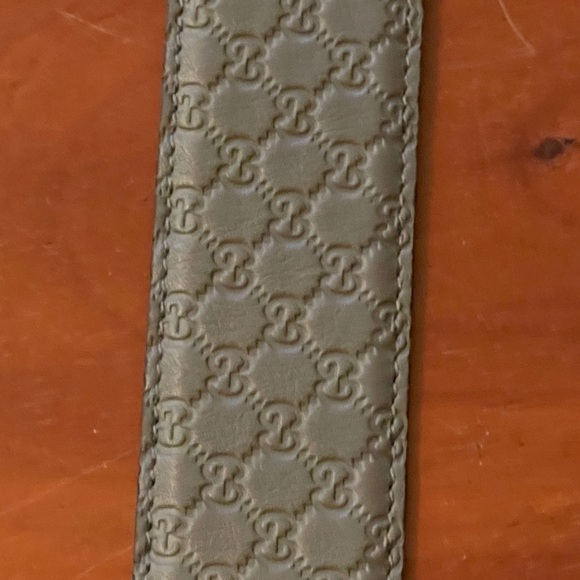 Gucci Grey Leather Belt - Picture 3 of 6